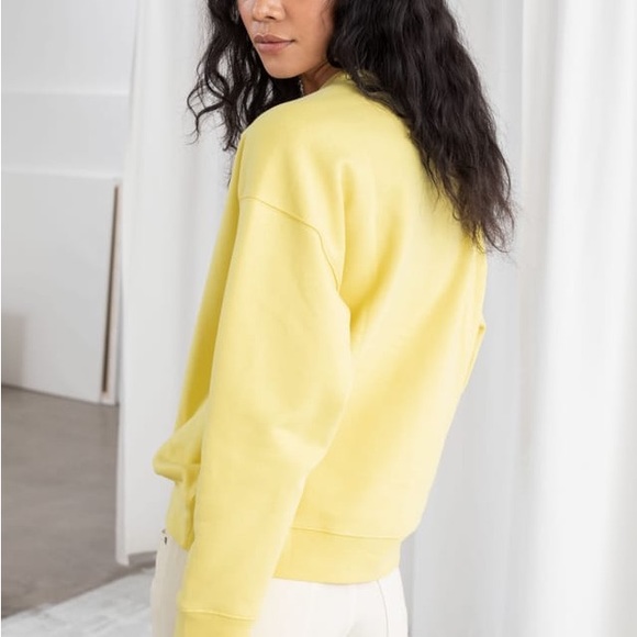 & other stories “Dimanche Matin” Cotton Pullover yellow - Picture 2 of 5